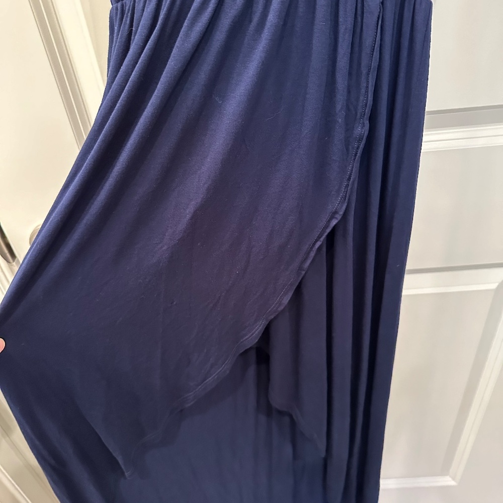 Gilli Rocca Racerback Hi-Lo Maxi Dress Navy L - Picture 4 of 7